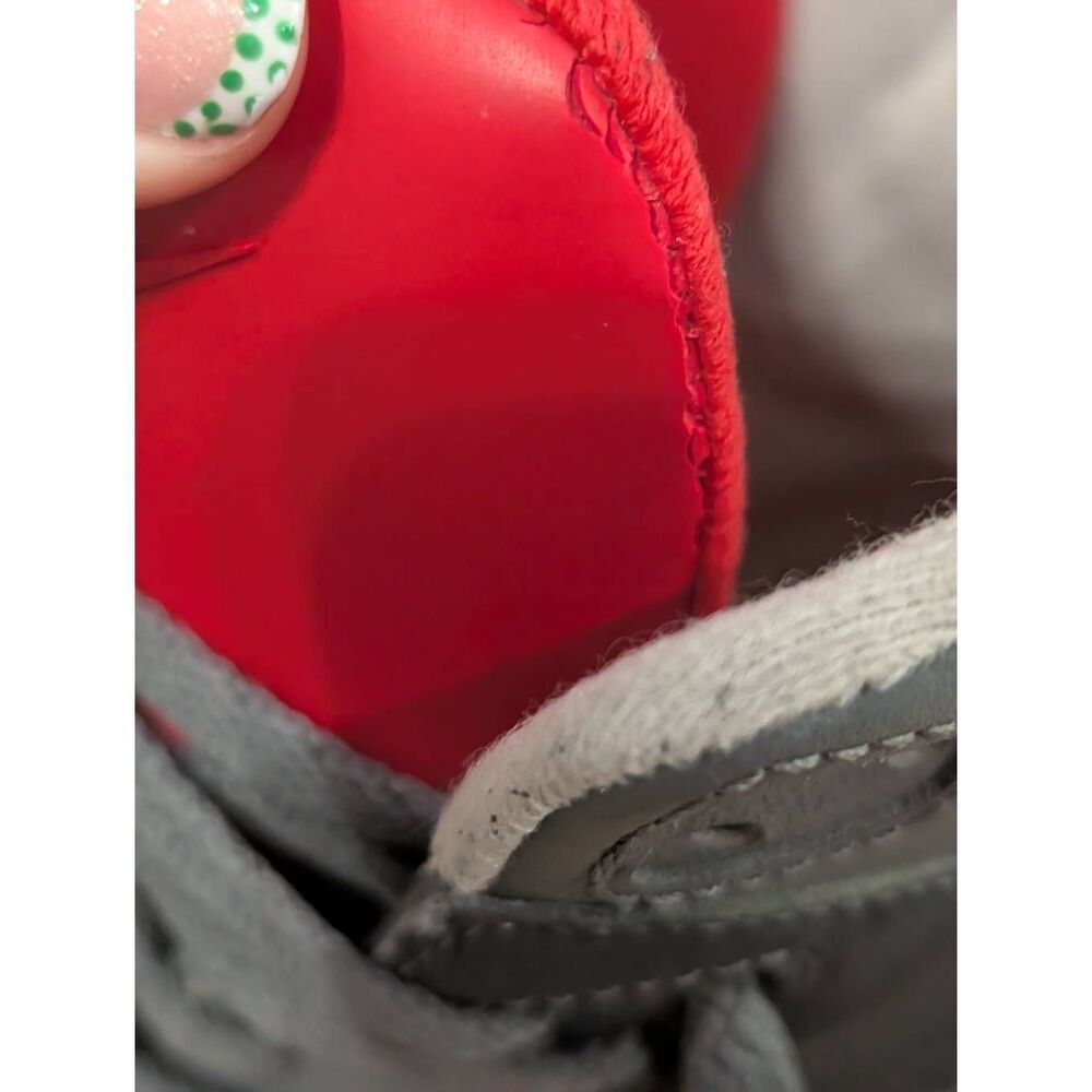 Nike Flight AC High Tops Grey Red Mens 12 Nubuck Leather 577128-003 2013 RARE - Picture 10 of 16